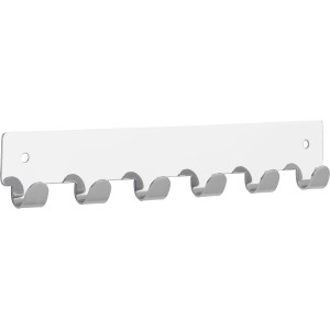 Siro Hakenleiste mit 6 Haken, Metall Chrom glänzend, 240mm Länge.