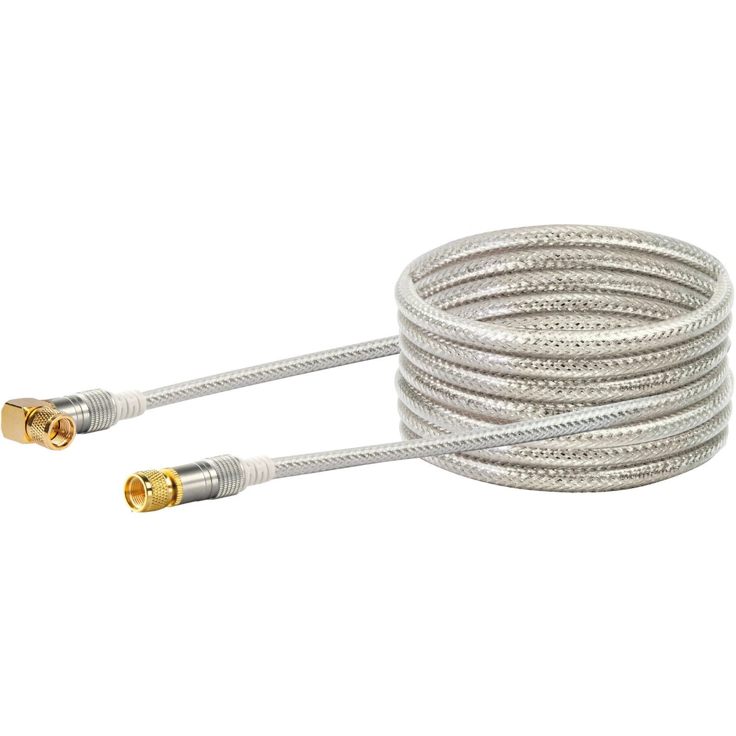 Schwaiger SAT Anschlusskabel, 10 m, mit F-Steckern und 110 dB Schirmung für störungsfreien Empfang.