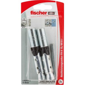 2er-Pack Fischer Innengewindeanker FH II-I 12/M10 für Beton.