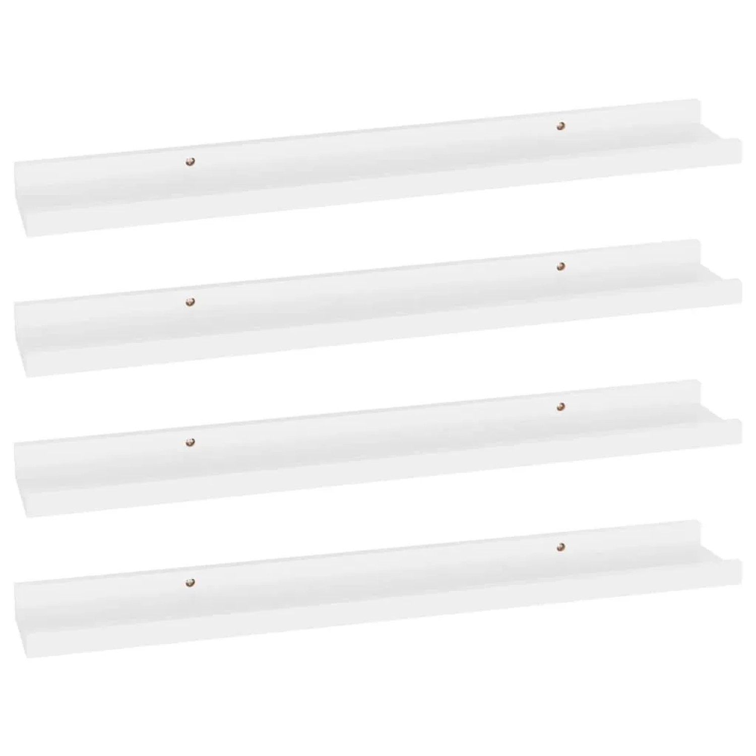 vidaXL Wandregale 4 Stk Weiß 60x9x3 cm 326661