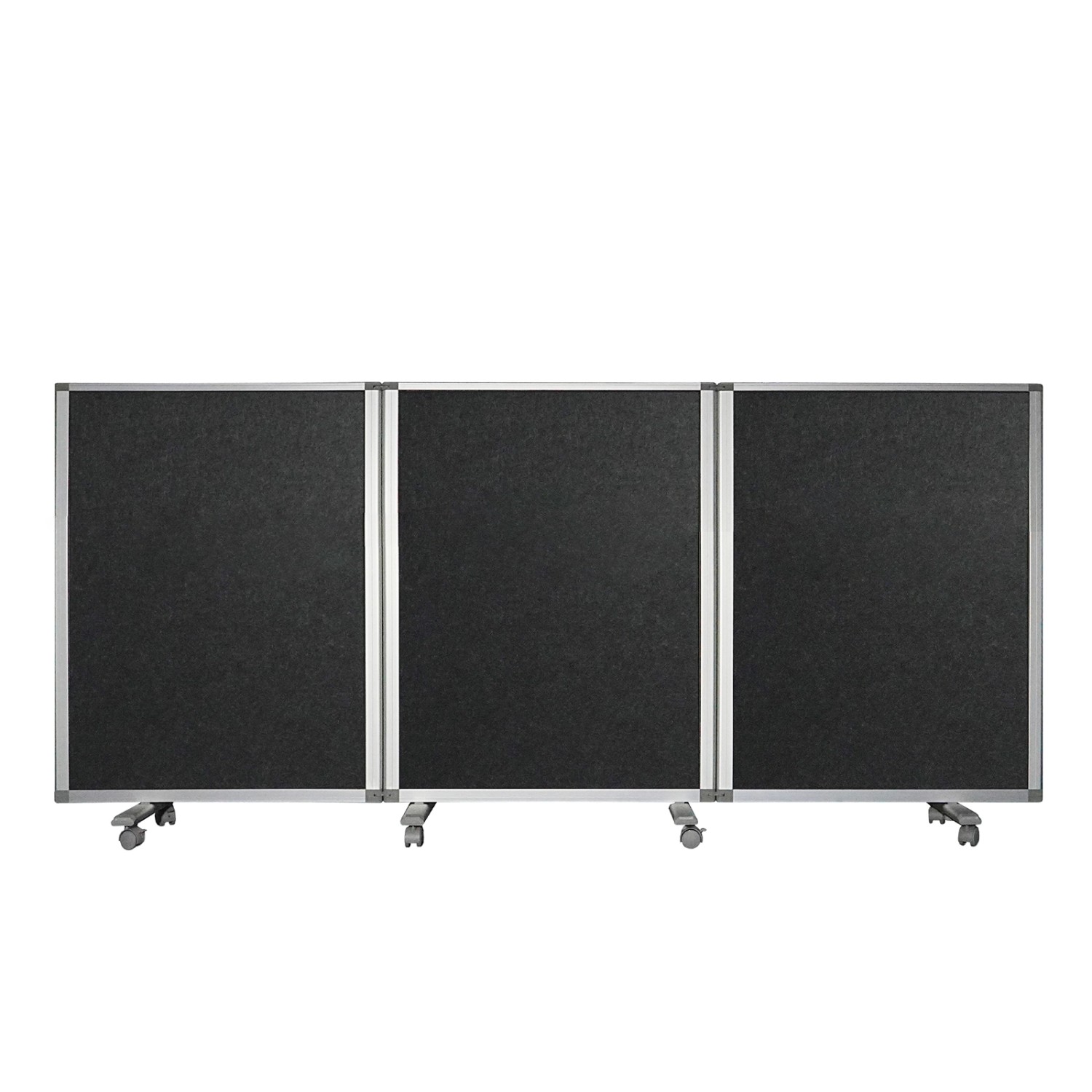 KARAT Doppelseitige Trennwand Mobile und Faltbare Stellwand aus Filz 270 x 120 cm