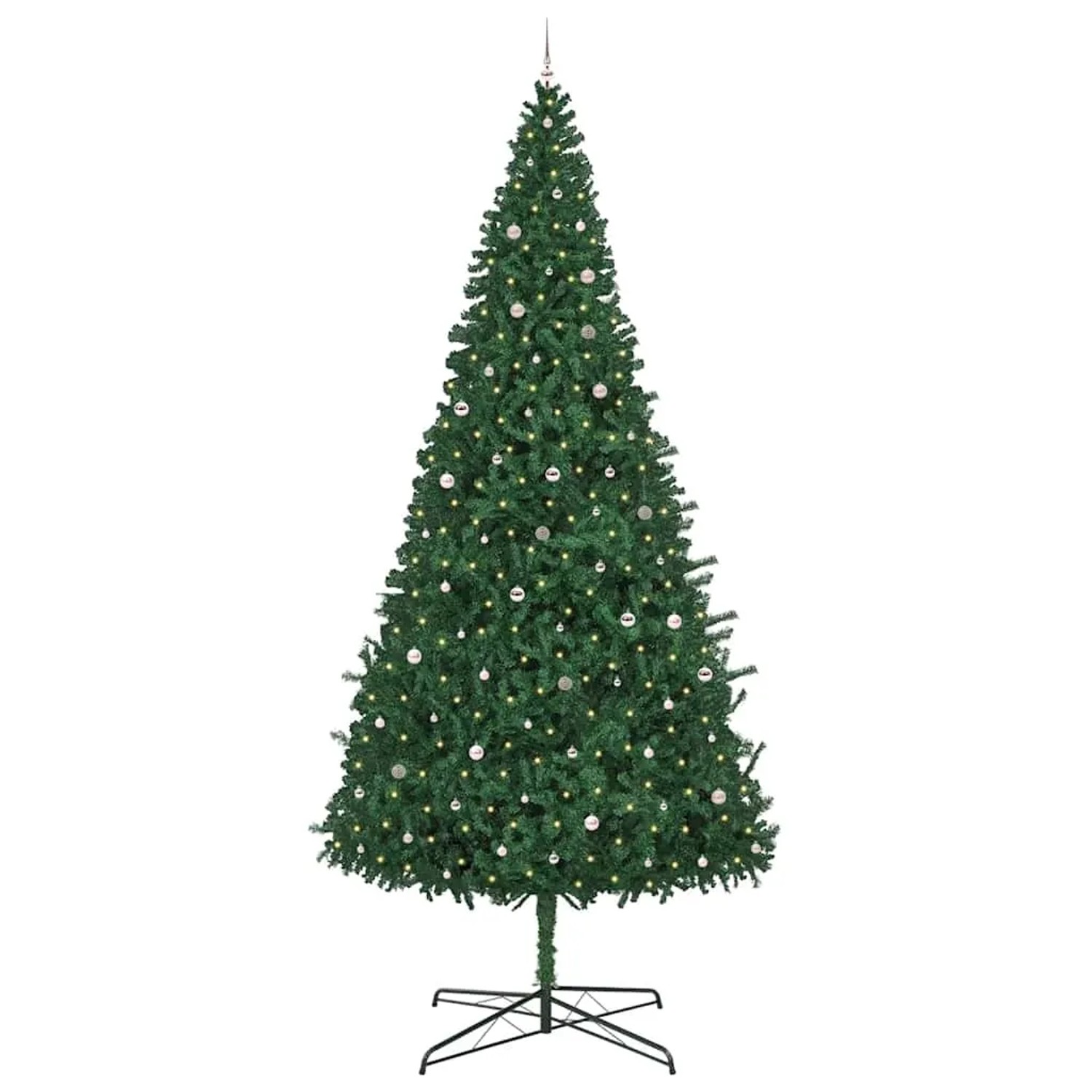 vidaXL Weihnachtsbaum mit Dekorativen Lichterketten Grün 400 cm PVC 3394818