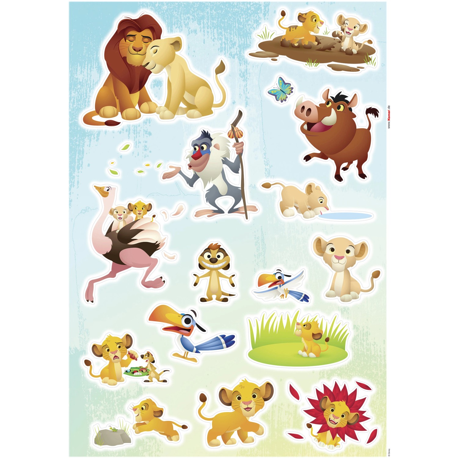 Komar Deko-Sticker Lion King Wildlife 50 x 70 cm gerollt