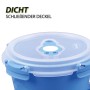 Blauer Bestlivings Frischhaltebox 4er-Pack mit dicht schließendem Deckel.