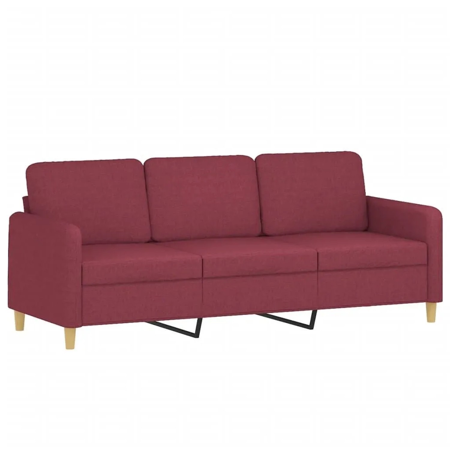 vidaXL 3-Sitzer-Sofa Weinrot 180 cm Stoff 359492 günstig online kaufen