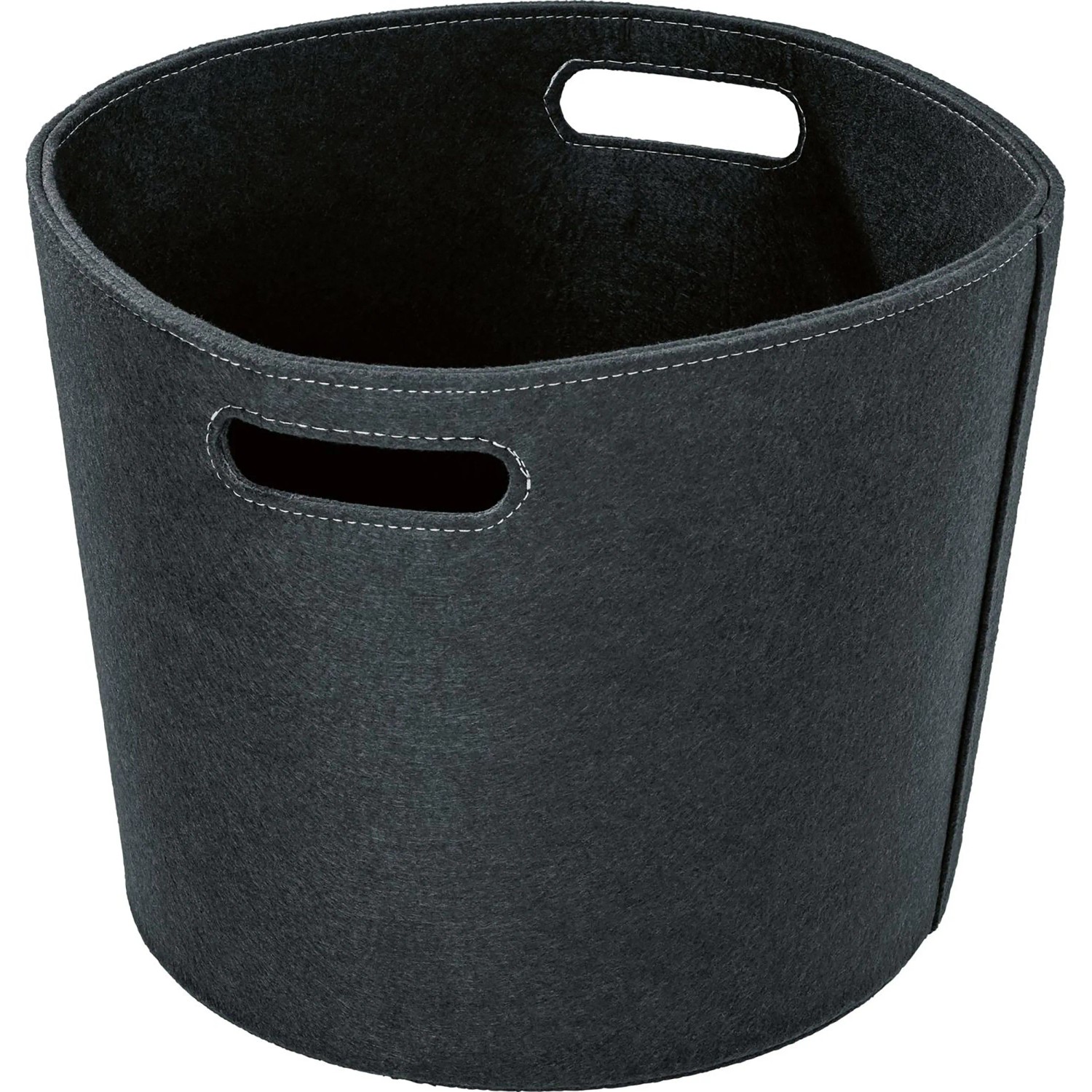 Filzholztrage Dunkelgrau rund