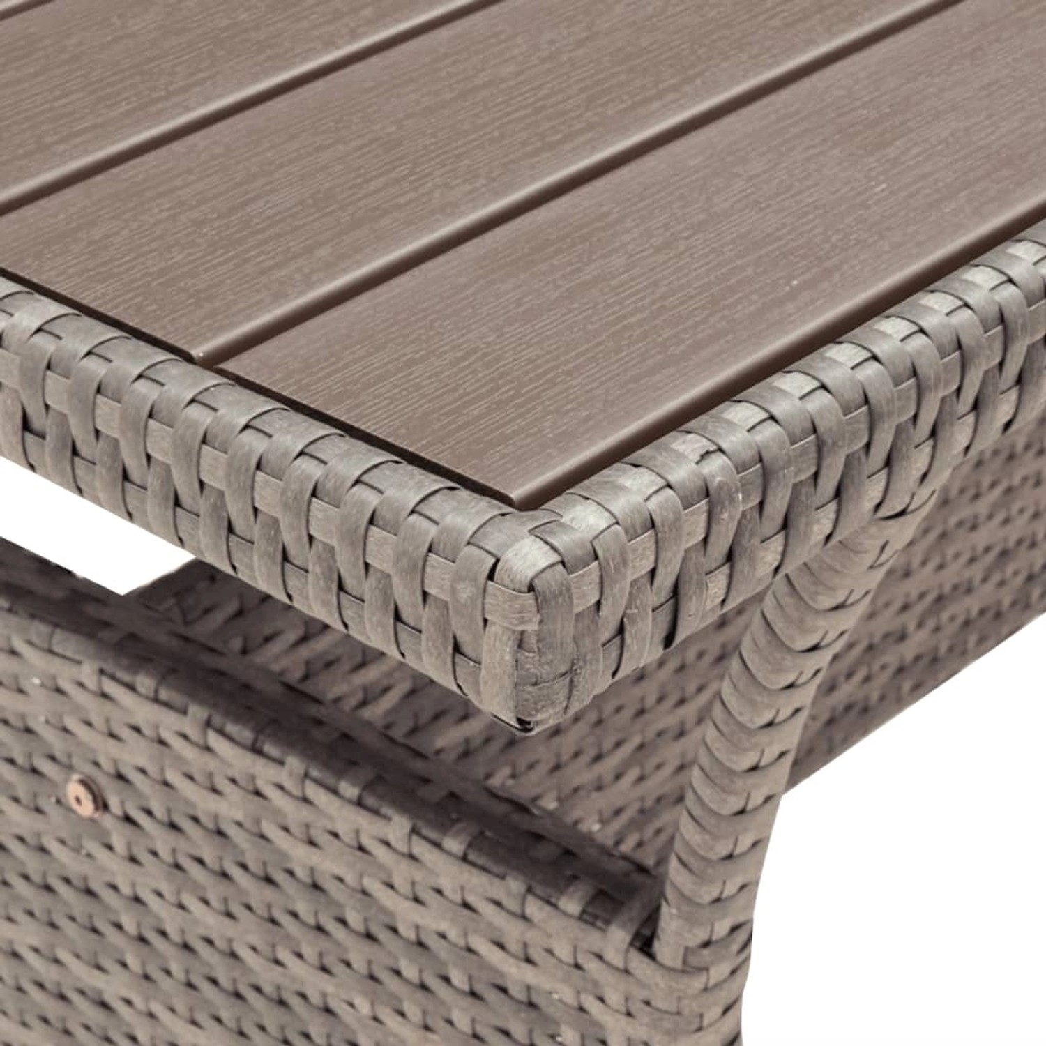 vidaXL Gartentisch Grau 120x70x66 cm Poly Rattan 316584 günstig online kaufen