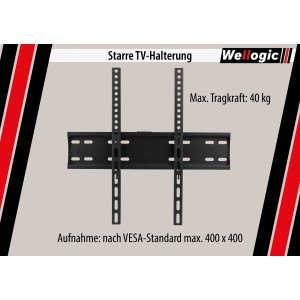 Wellogic TV Wandhalterung Fest 26 Bis 65 Zoll