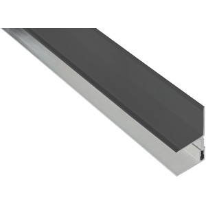Kovalex Alu-Wandabschluss, eloxiert, 40x40x2500 mm, für Terrassendielen.