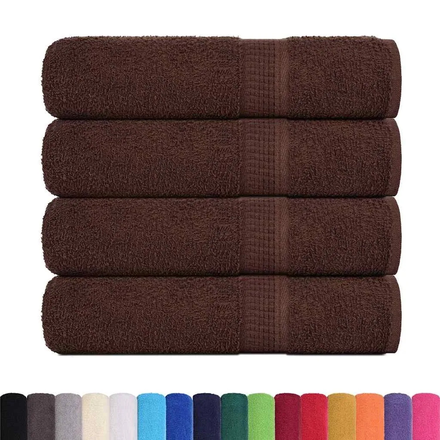 vidaXL Duschtücher 4 Stk Braun 70x140 cm 360 g/m² 100% Baumwolle 136762