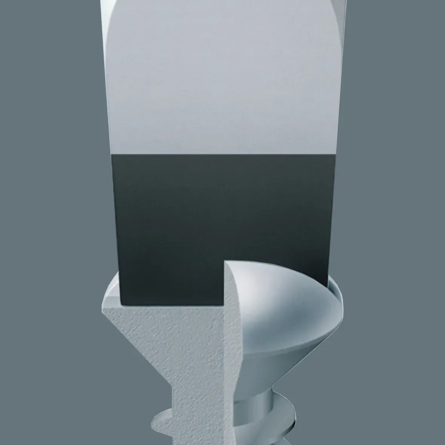 Detailaufnahme Wera Schraubendreher mit Schlagkappe und Klinge im Schraubenkopf.