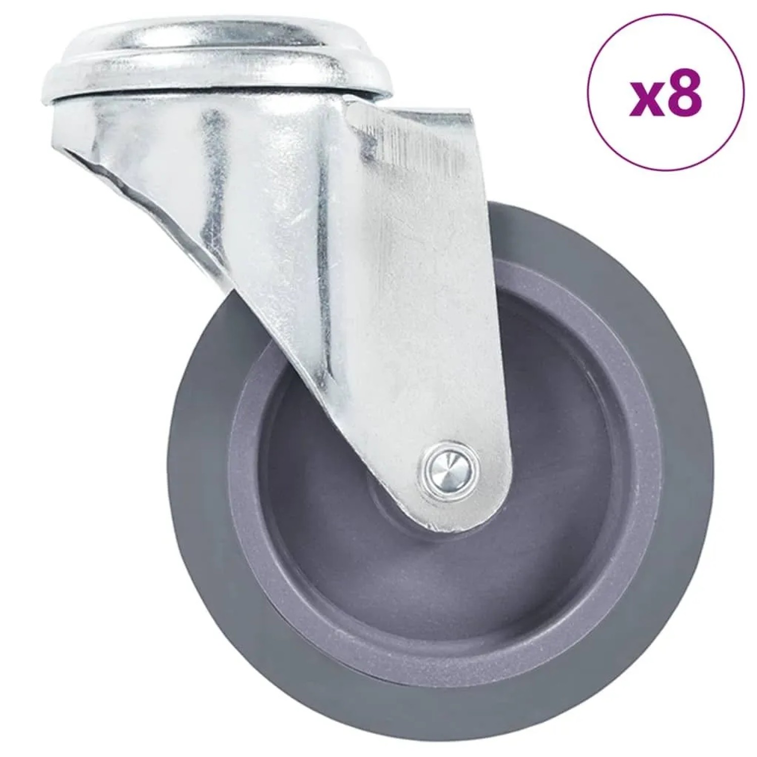 vidaXL 8 Stk Lenkrollen mit Bolzenloch 75 mm 277851