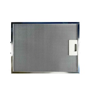 Metall-Fettfilter 247x327mm für Turbo Dunstabzugshaube, silberfarben.