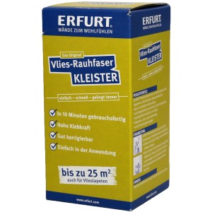 Erfurt Vlies-Rauhfaser-Kleister 200g Packung für Vlies- und Rauhfasertapeten.