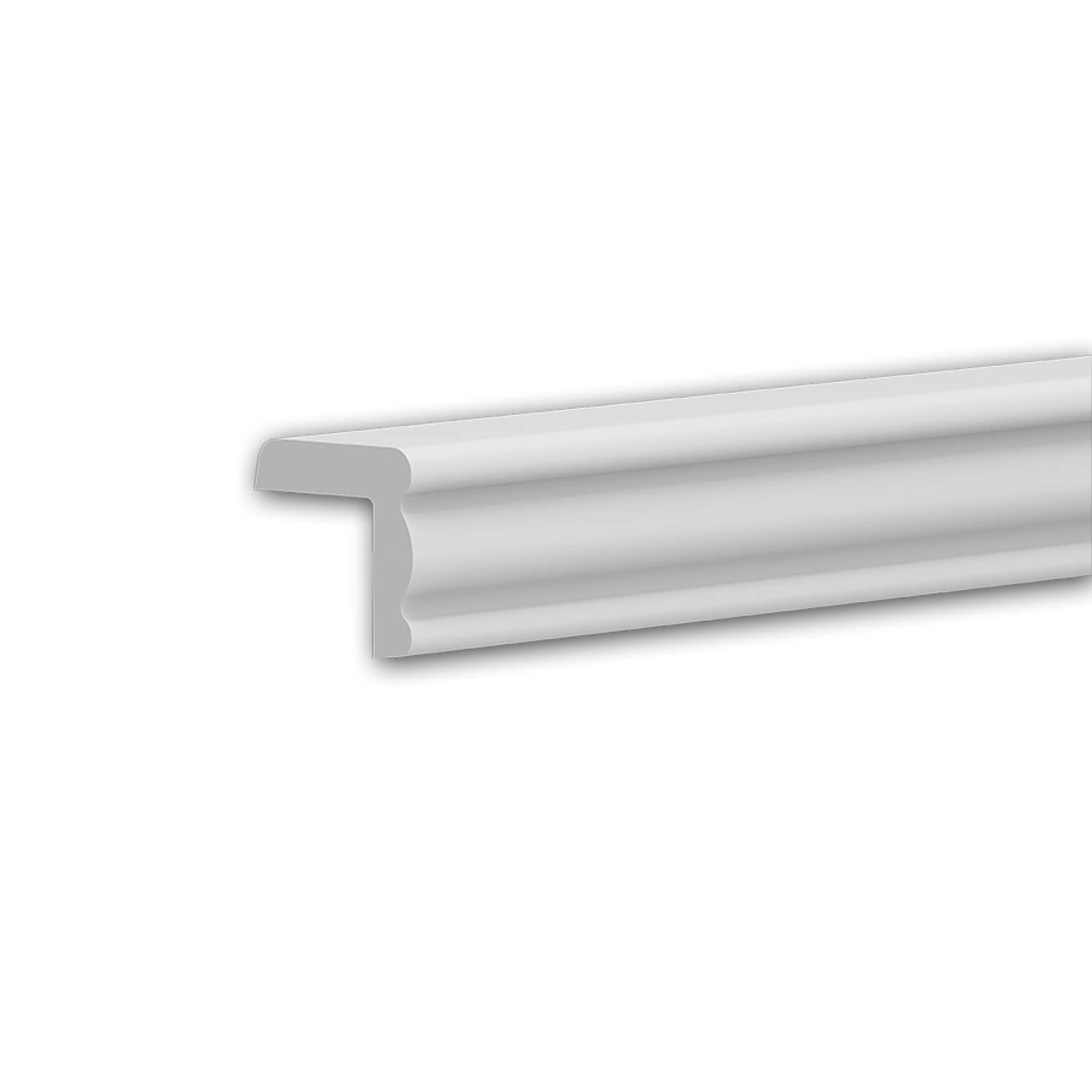 PROFHOME 650239 Kantenschutz-Profil Zierleiste Stuckleiste 2 m 200 cm x 2,8 cm x 2,8 cm Weiß