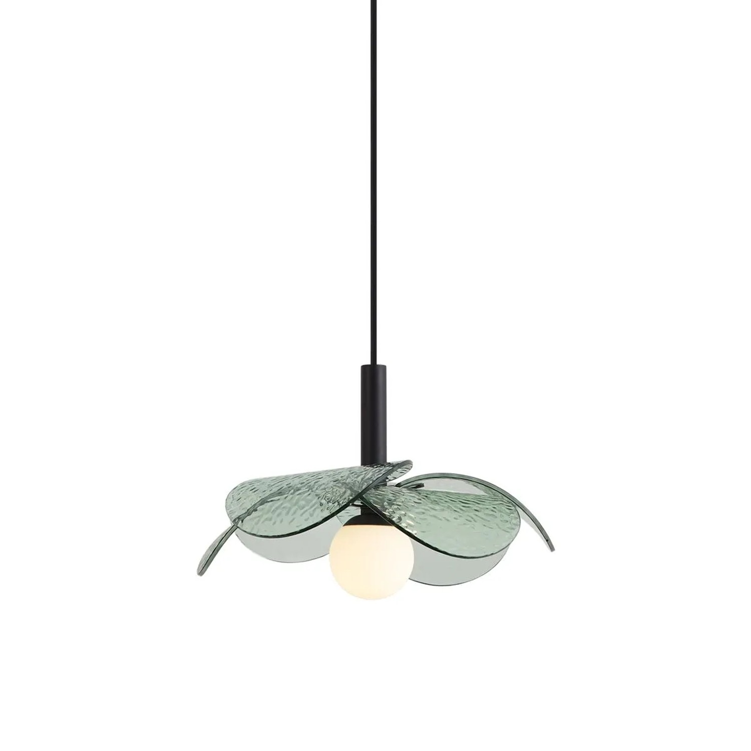 QAZQA Design Pendelleuchte Schwarz mit Grünem Glas Kemner