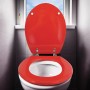 MSV WC-Sitz Cleo, MDF, rot glänzend, 45x37x5,6 cm. WC-Sitze für Ihr Bad.