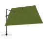Quadratischer, kiwi-farbener Doppler Ampelschirm 280x280 cm mit Dreh- und Neigefunktion.
