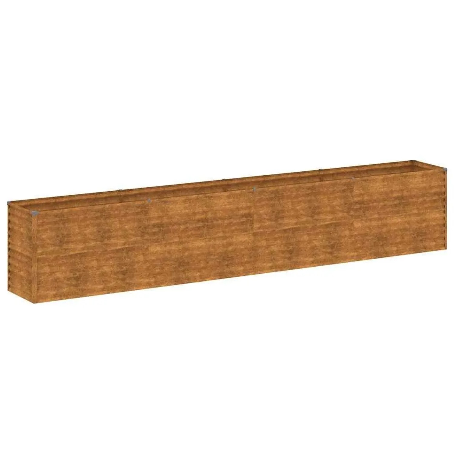 DELUKE Hochbeet Aus Cortenstahl AKSEL Unten Offen Hochbeet Metall Pflanzenbeet Metall Metall Blumenbeet Gemüsebeet 385x50x69cm