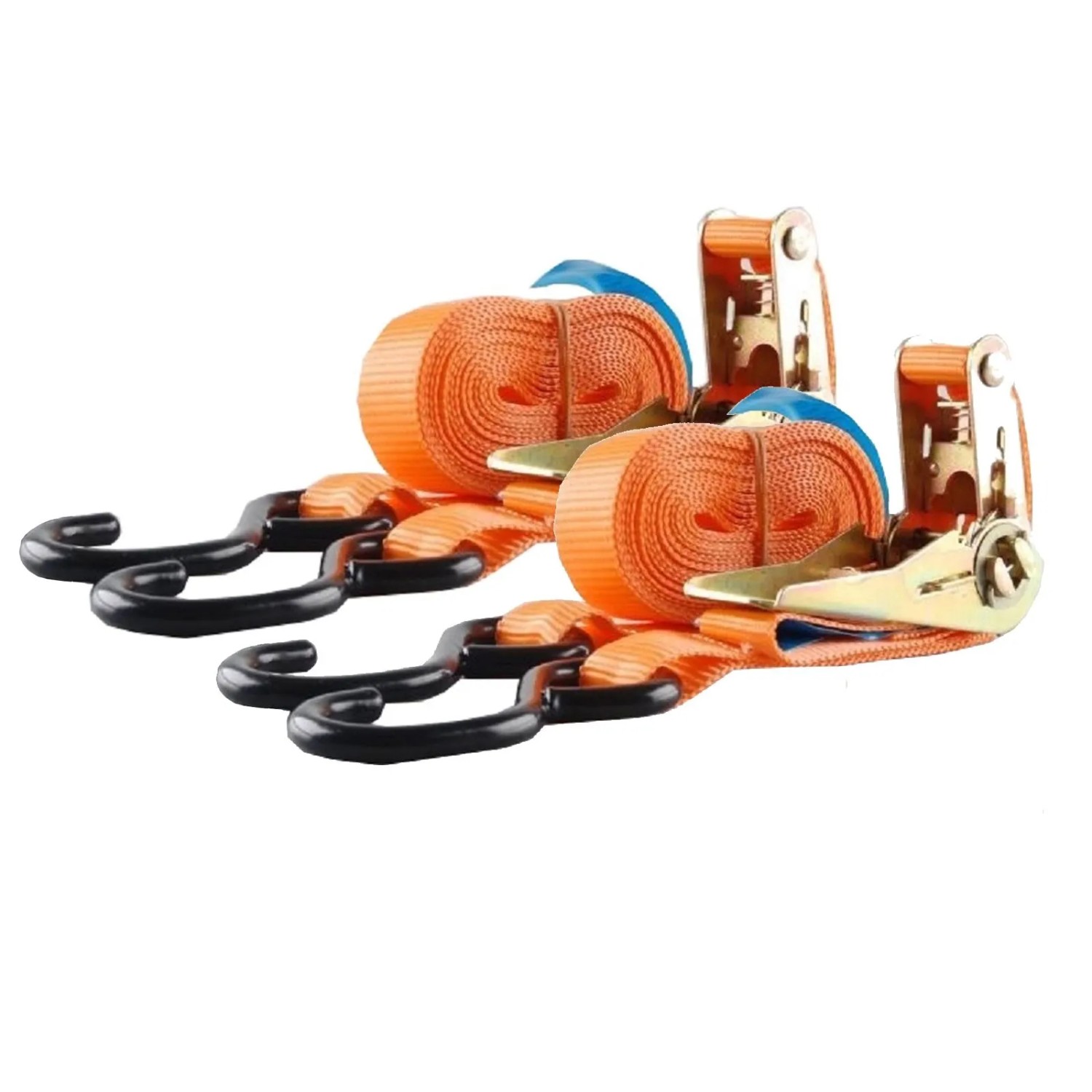 TRUTZHOLM 2x Spanngurt Ratschen 2 Teilig 5m 800kg 0,8t Orange