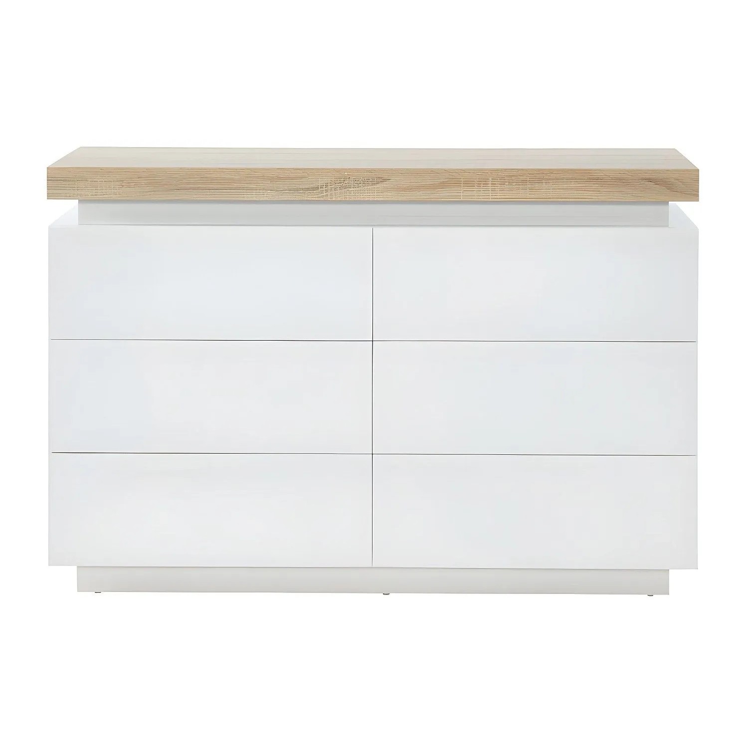 Vente-unique Kommode Halo Naturfarben Hell  Weiß 120 cm