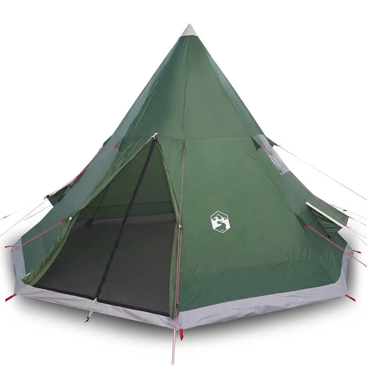 Furnicato Campingzelt Tipi 4 Personen 367 X 367 X 259 Cm Grün
