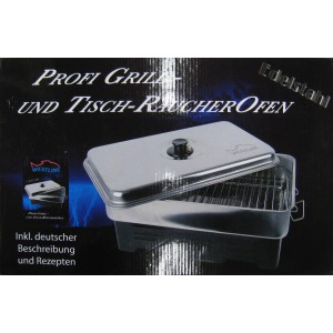 Westline Profi Grill Tischräucherofen aus Edelstahl für bis zu 8 Forellen.