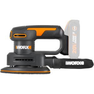 Worx Akku-Dreieckschleifer WX822.9 Solo 20 V, Schleifmaschine mit Staubfangsack.