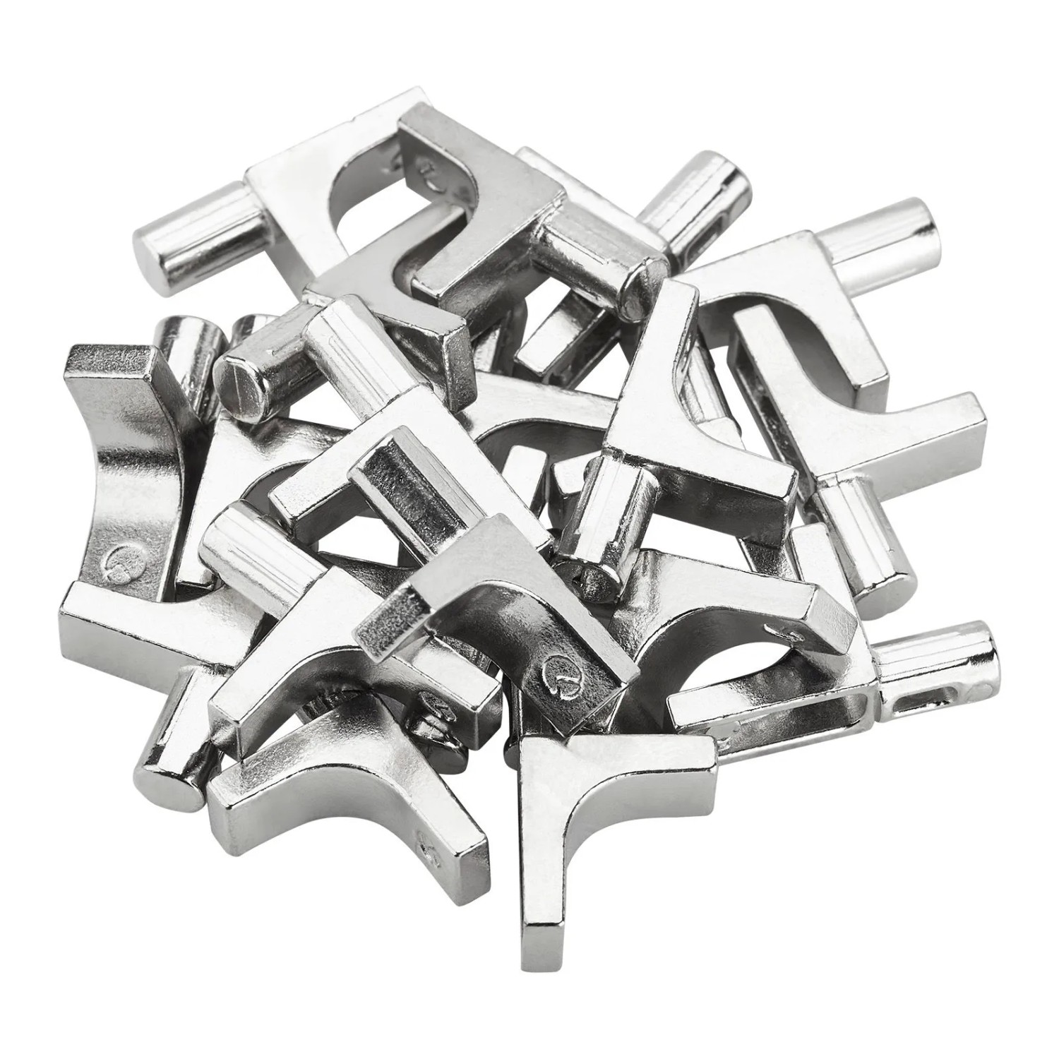 SOTECH 20 x Regalbodenträger K-Line für Ø 5 mm Bohrloch Edelstahloptik