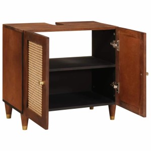 vidaXL Waschbeckenunterschrank Braun 62 x 33 x 58 cm Holzwerkstoff 4018899