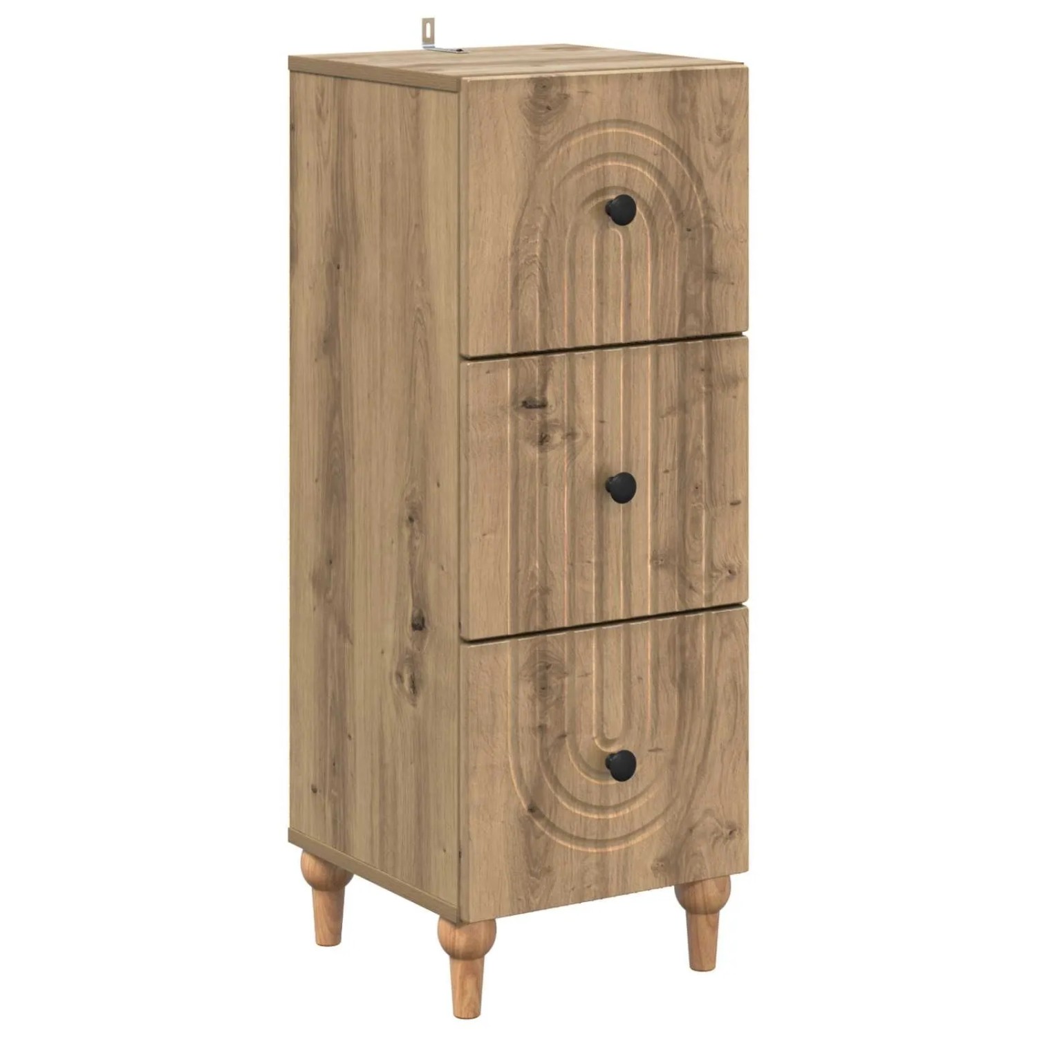 vidaXL Schubladenschrank Artisan-Eiche 33 x 34,5 x 90 cm Holzwerkstoff 894164
