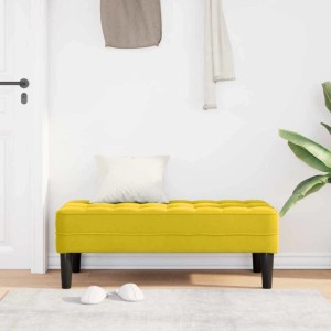 vidaXL Bank Gelb 113 x 57 x 39 cm Samt 42001954