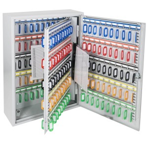 HMF 135200-07 Schlüsselschrank 200 Haken 55 x 38 x 14 cm Lichtgrau