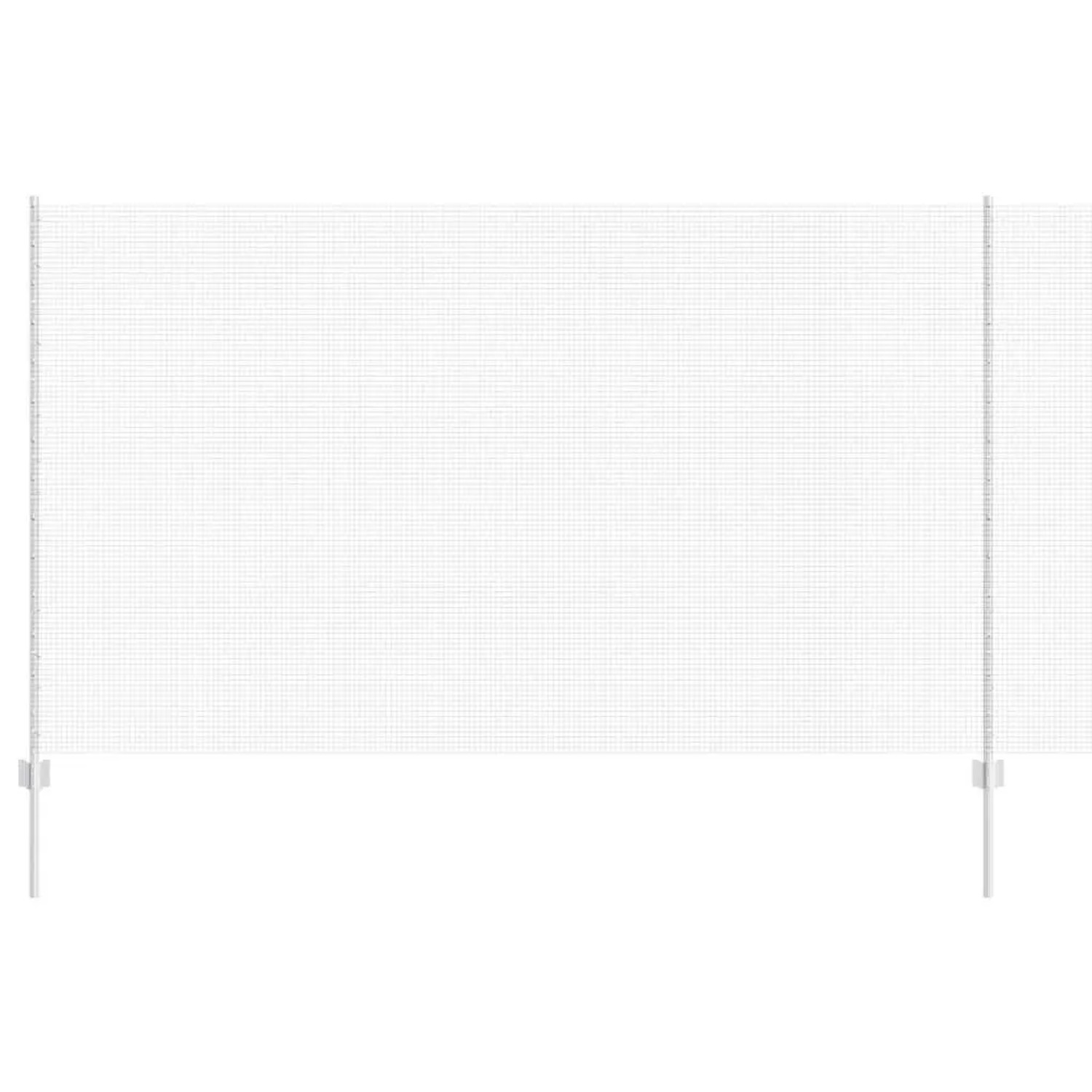 vidaXL Zaun mit Pfosten Silber 1,4 x 10 m Stahl 3336333 günstig online kaufen