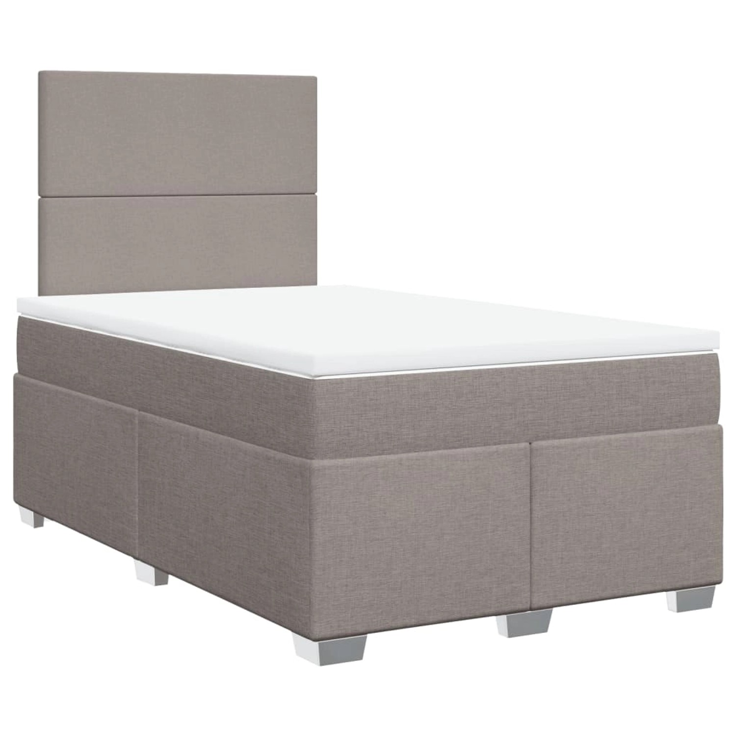 vidaXL Boxspringbett mit Matratze Taupe 120x190 cm Stoff 3290424 günstig online kaufen