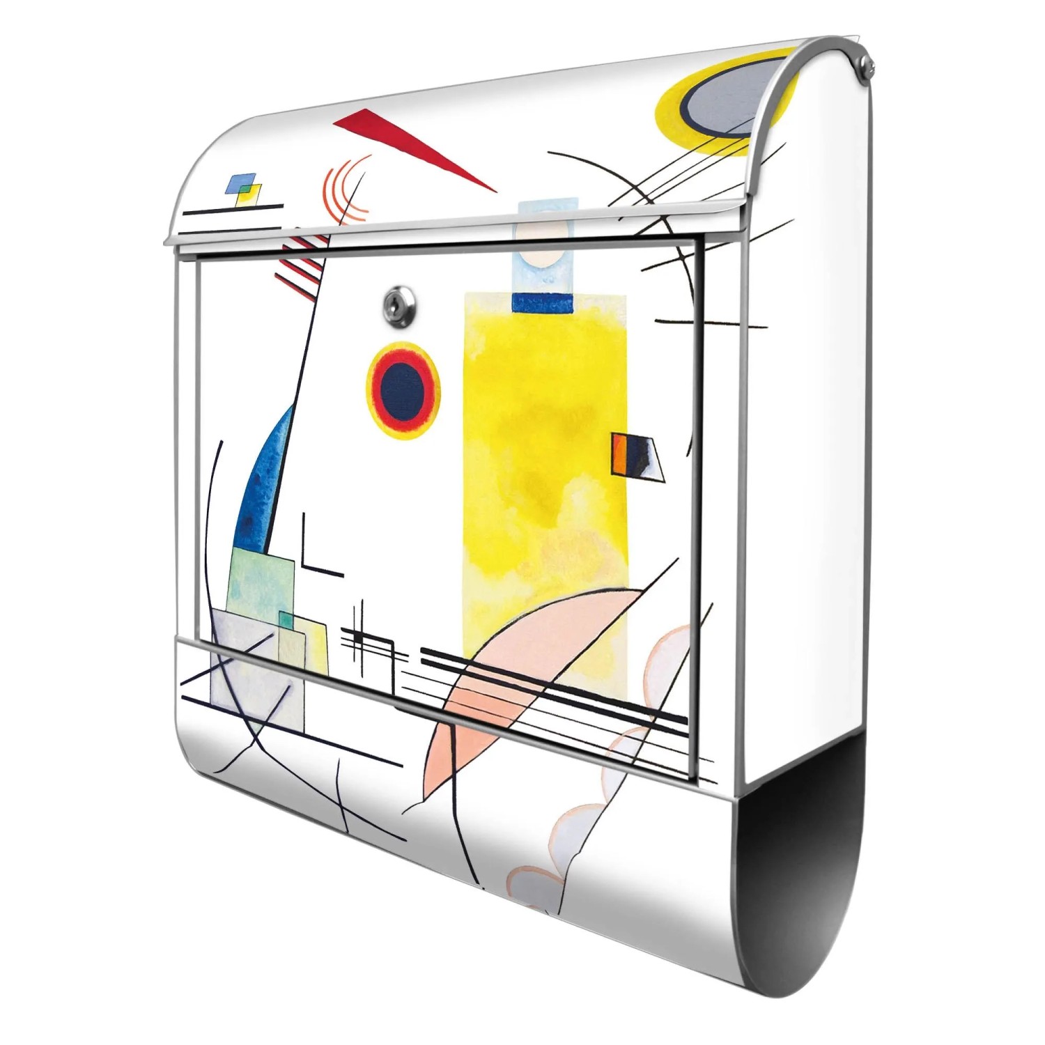 Banjado Design Briefkasten Silber Pulverbeschichtet 39x47x14cm 2 Schlüssel günstig online kaufen