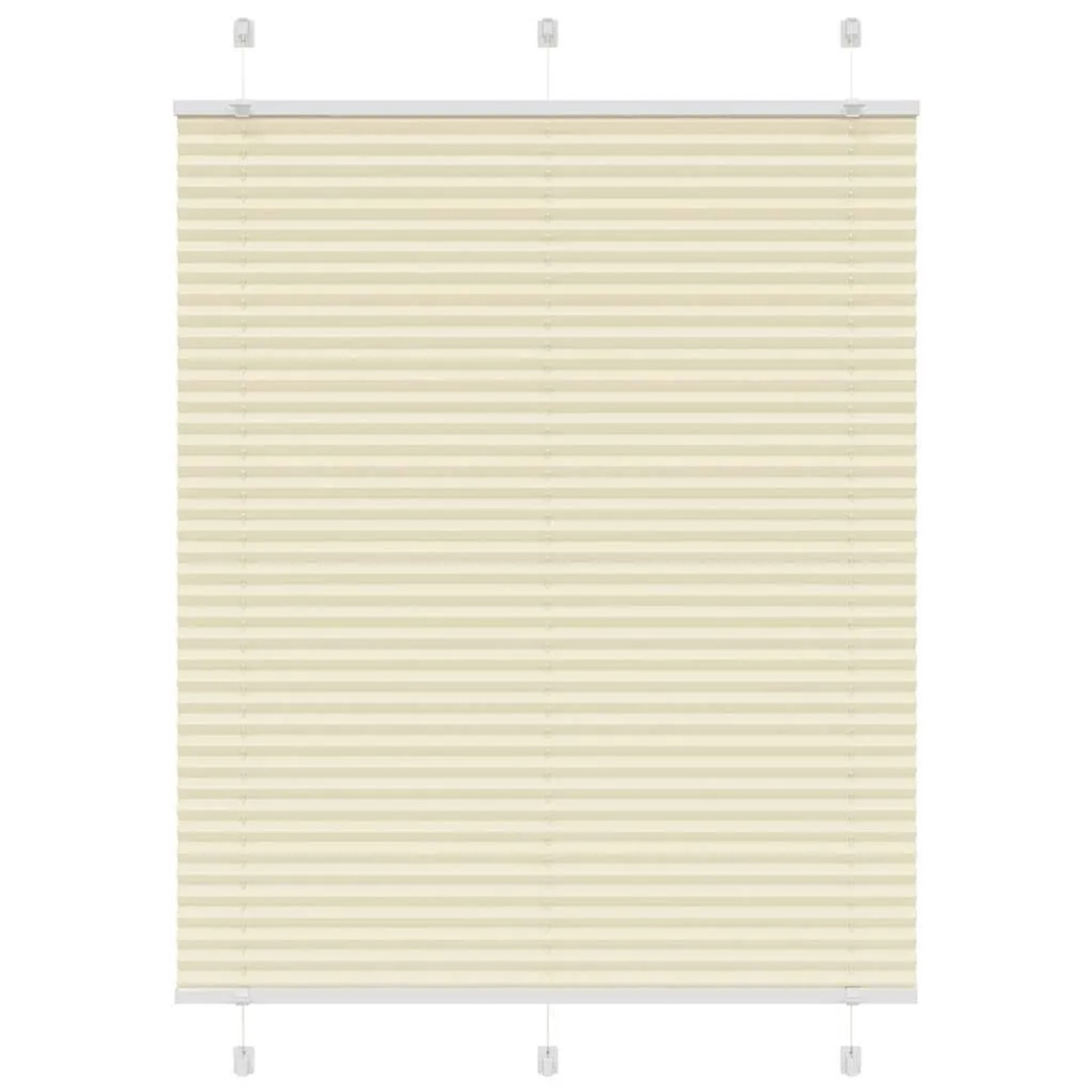 vidaXL Plissee Creme 105x150 cm Stoffbreite 104,4 cm Polyester 4015297 günstig online kaufen