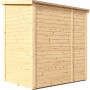 Bertilo Gartenhaus Amrum 120x180cm aus Holz, naturbelassen. Gartenhaus mit Flachdach.