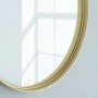 Runder Spiegel Randal, Ø 60 cm, goldener Metallrahmen, glänzende Optik.