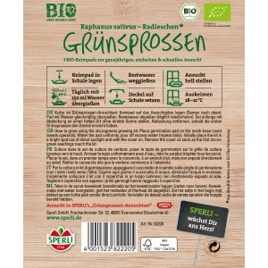 Sperli Nachfüllpads MicroGreen Garden Bio-Radieschen: Keimpads für die einfache Sprossenanzucht.