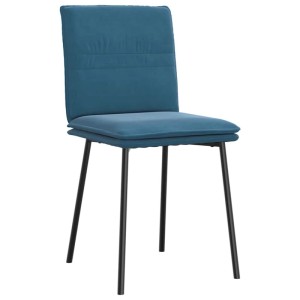 DELUKE Esszimmerstühle VERA 6er Set Blau Samt Polsterstühle Küchenstuhl Wohnzimmerstühle Essstühle Bequem