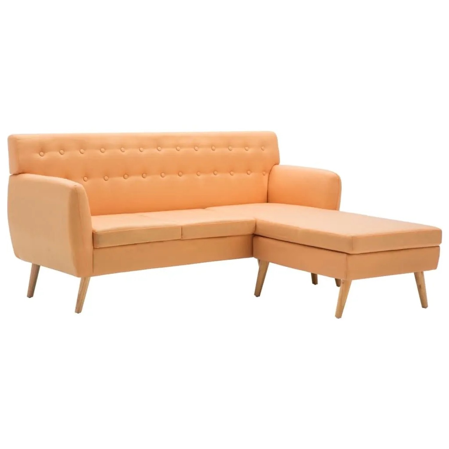 vidaXL Sofa L-Form Stoff 171,5x138x81,5 cm Orange 247022