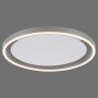 Moderne LED Deckenleuchte Ritus in Aluminiumoptik, Ø 40 cm, dimmbar.