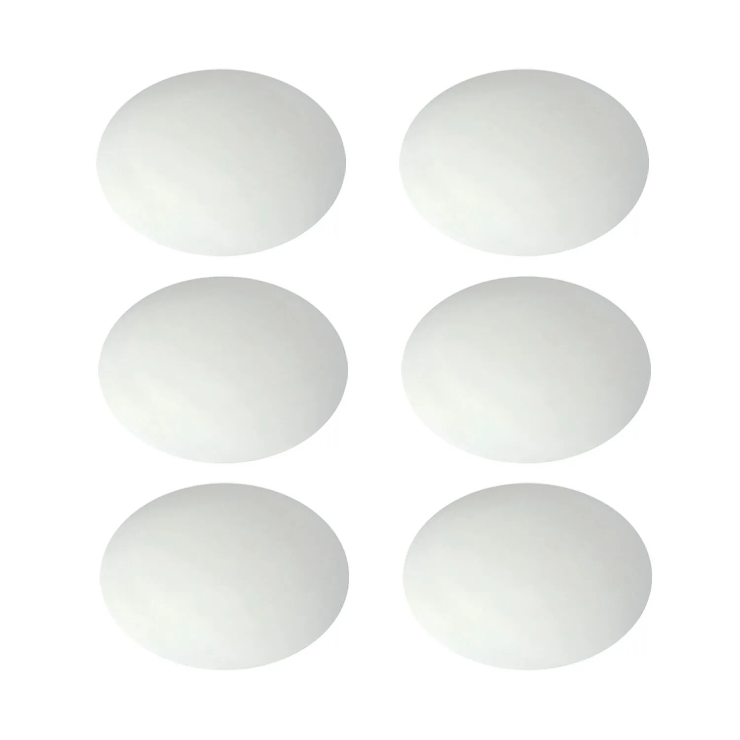 vasalat Set Wand-Türstopper Selbstklebend Ø 60 mm H 15 mm Weiß 6 Stück