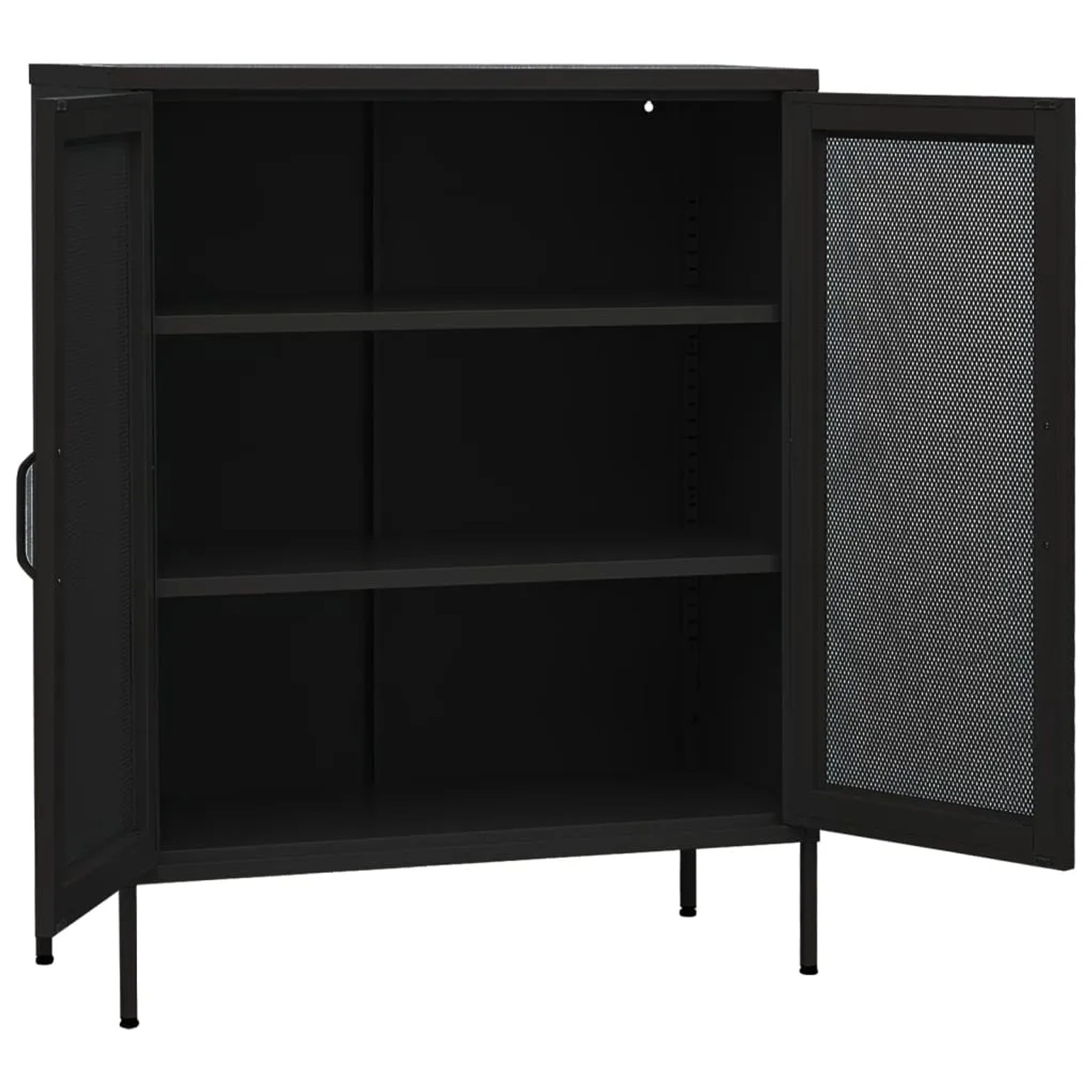 vidaXL Lagerschrank Schwarz 80x35x101,5 cm Stahl Modell 4 günstig online kaufen