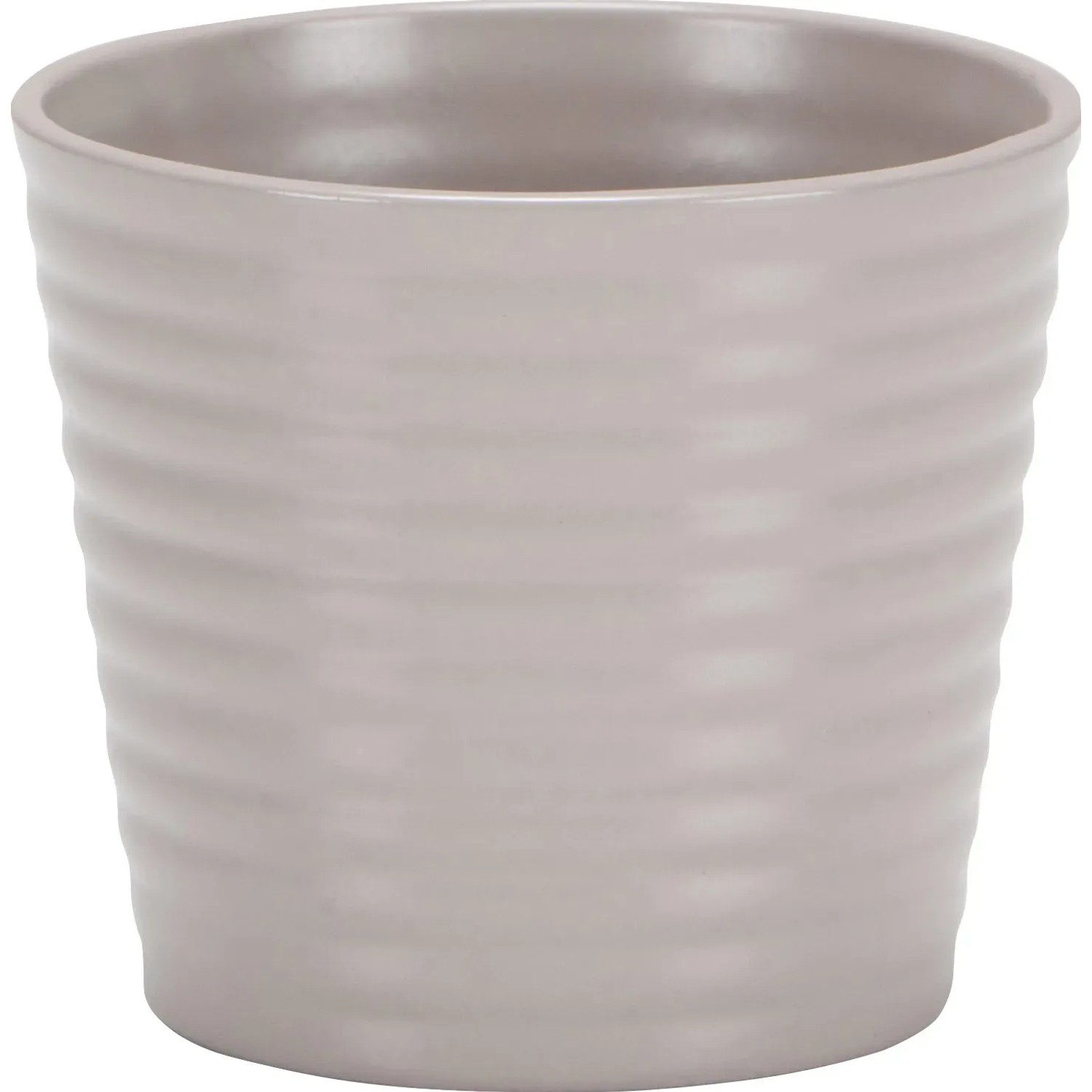 Scheurich Übertopf Expressive 937, Ø 7 cm, in sanftem Grau. Ideal für kleine Pflanzen.