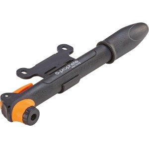 Prophete Mini-Luftpumpe, 23 cm, für Fahrradreifen, mit Halterung. Kompakte Bauweise.
