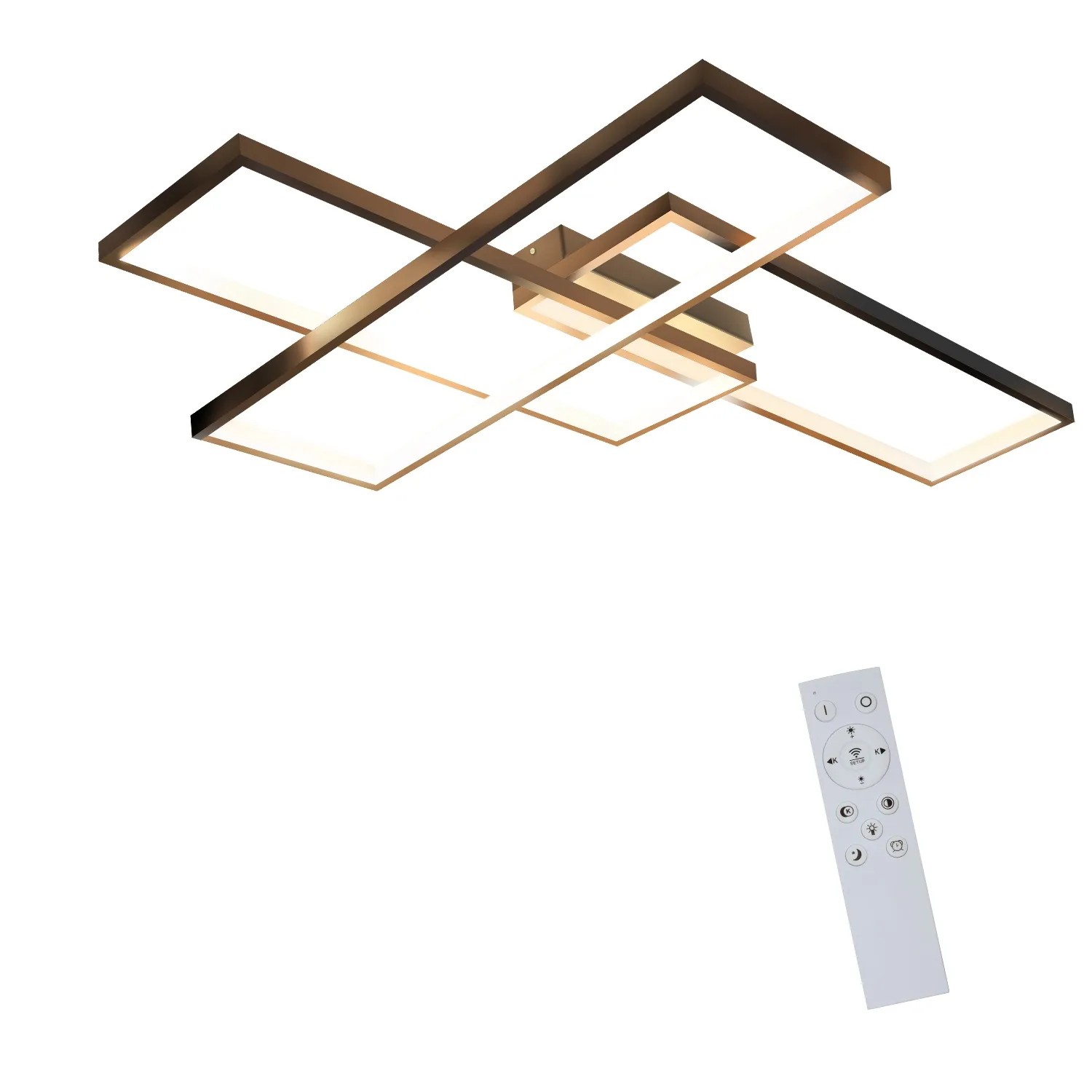 NETTLIFE LED Deckenleuchte aus Metall L65cmSchwarz-1