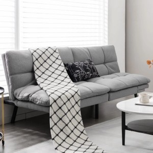 Costway Klappbares Schlafsofa Umwandelbares Schlafcouch Grau