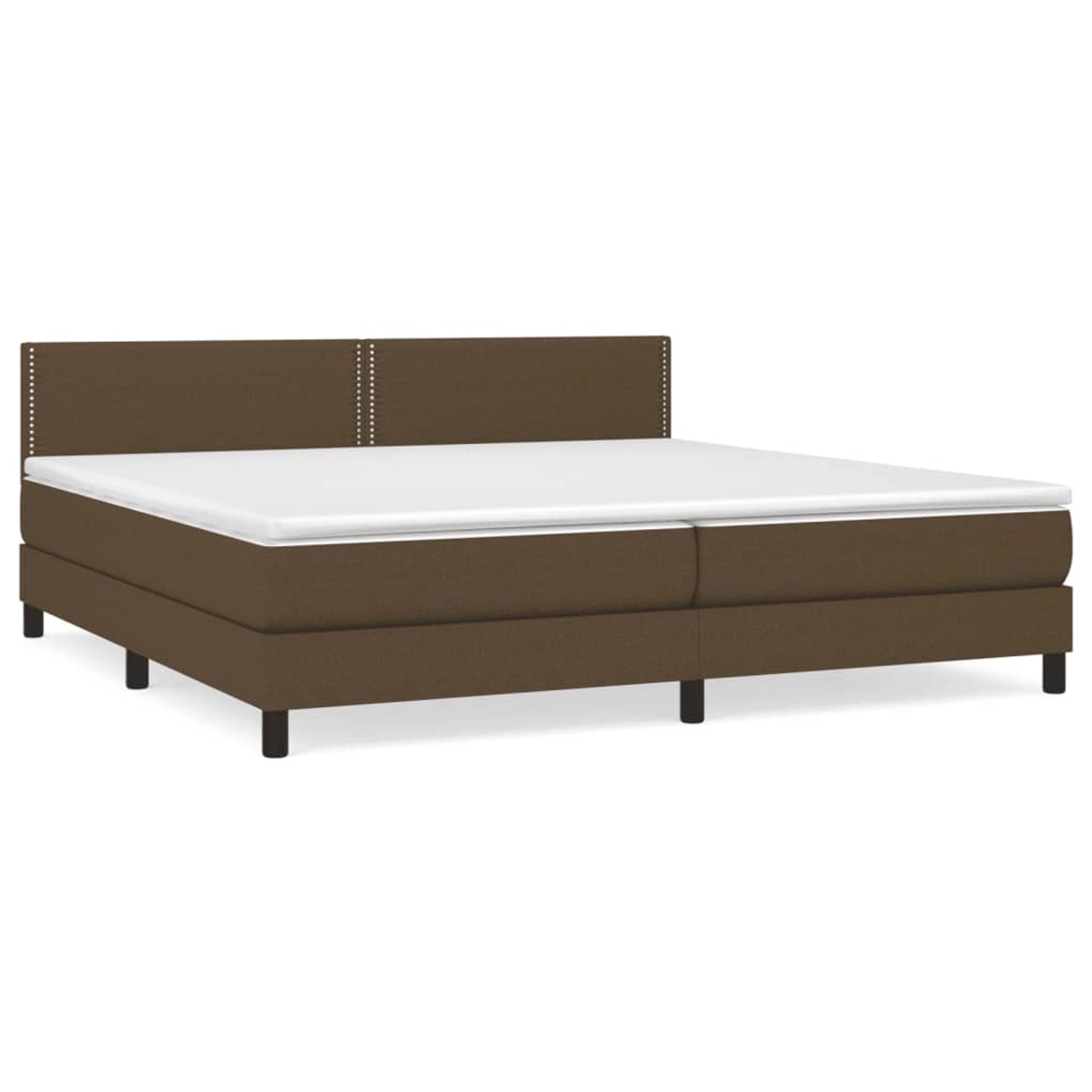 vidaXL Boxspringbett mit Matratze Dunkelbraun 200x200 cm Stoff1389918 günstig online kaufen